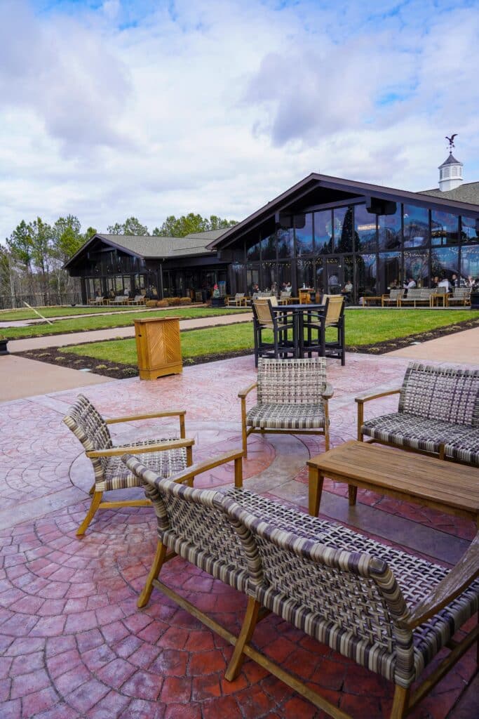 Outdoor seating at Mount Ida Reserve