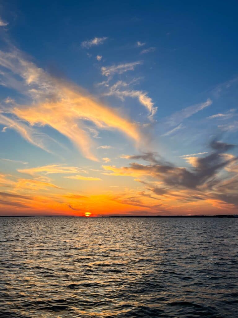 Sunset over the ocean