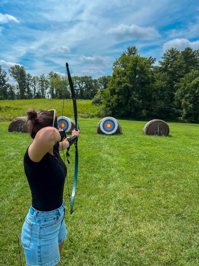 Outdoor Activities - Emily shooting archery